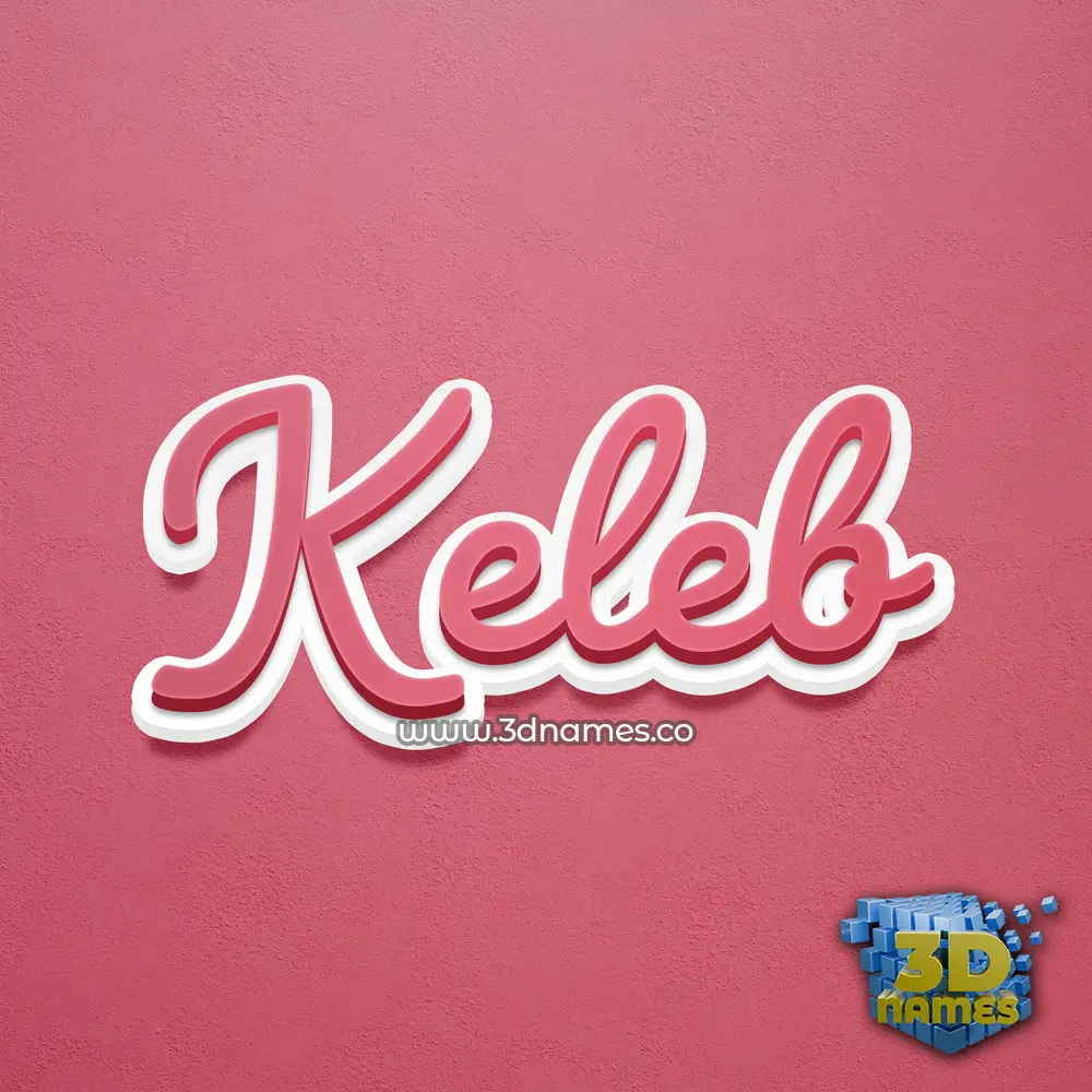 keleb in Red Scribble style - 3D name wallpaper