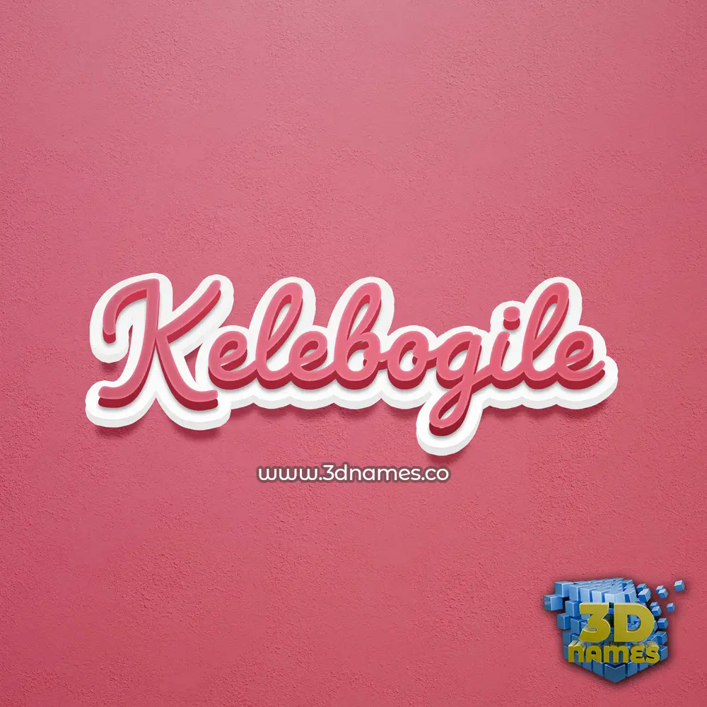 kelebogile in Red Scribble style - 3D name wallpaper