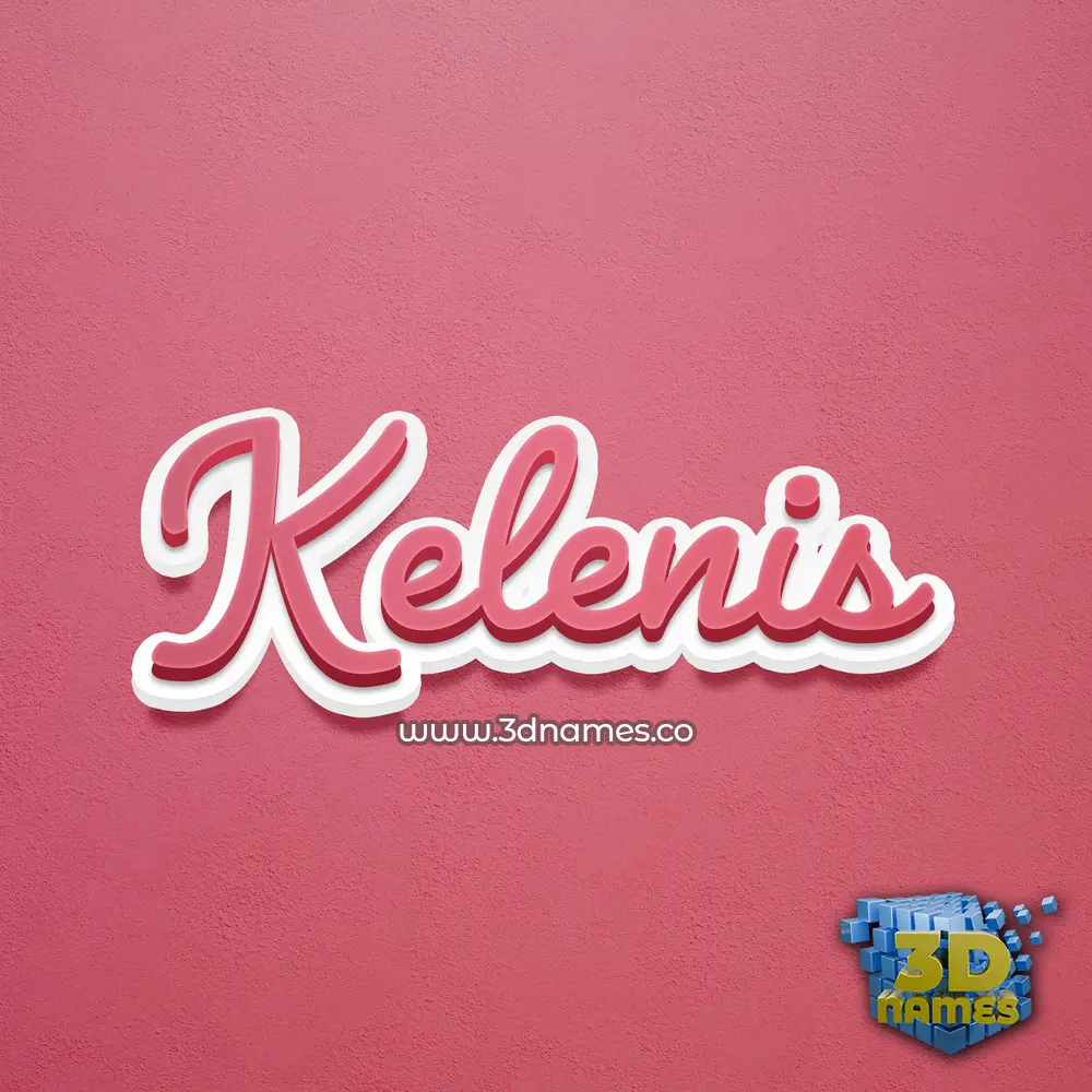 kelenis in Red Scribble style - 3D name wallpaper