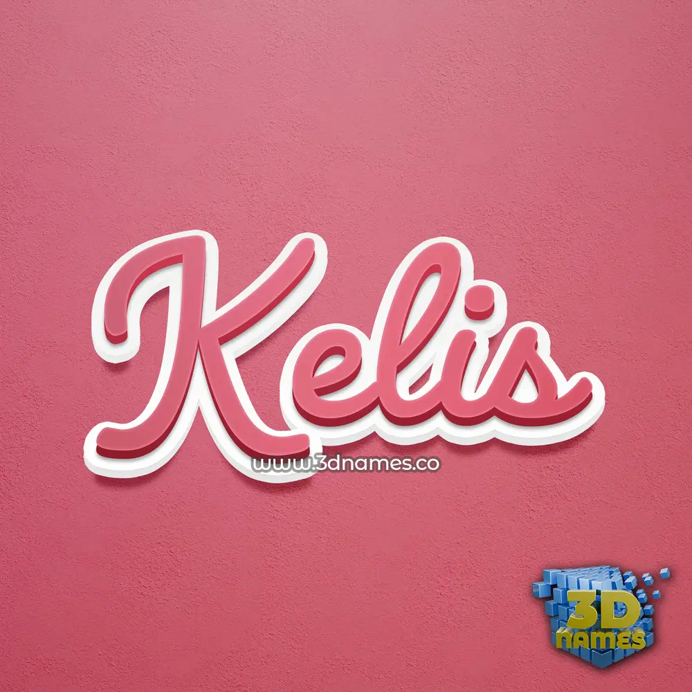kelis in Red Scribble style - 3D name wallpaper