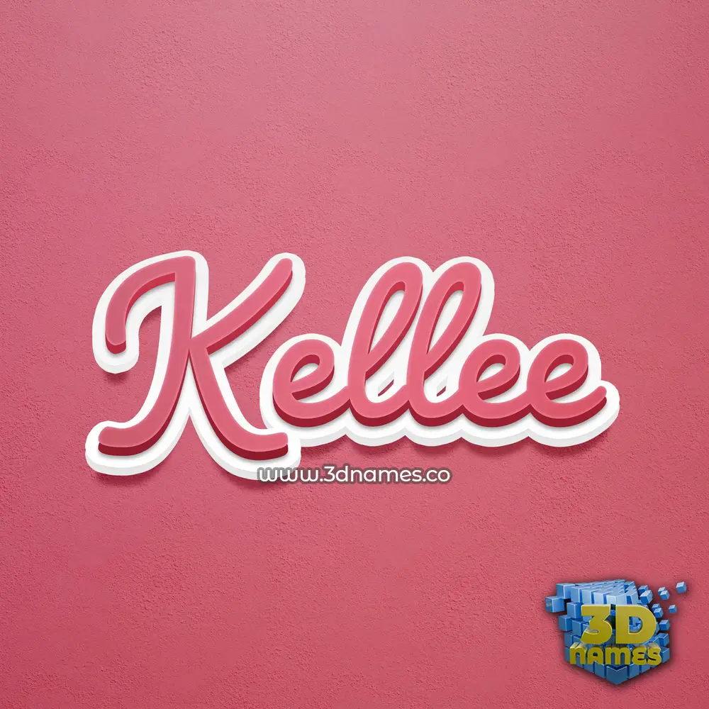 kellee in Red Scribble style - 3D name wallpaper