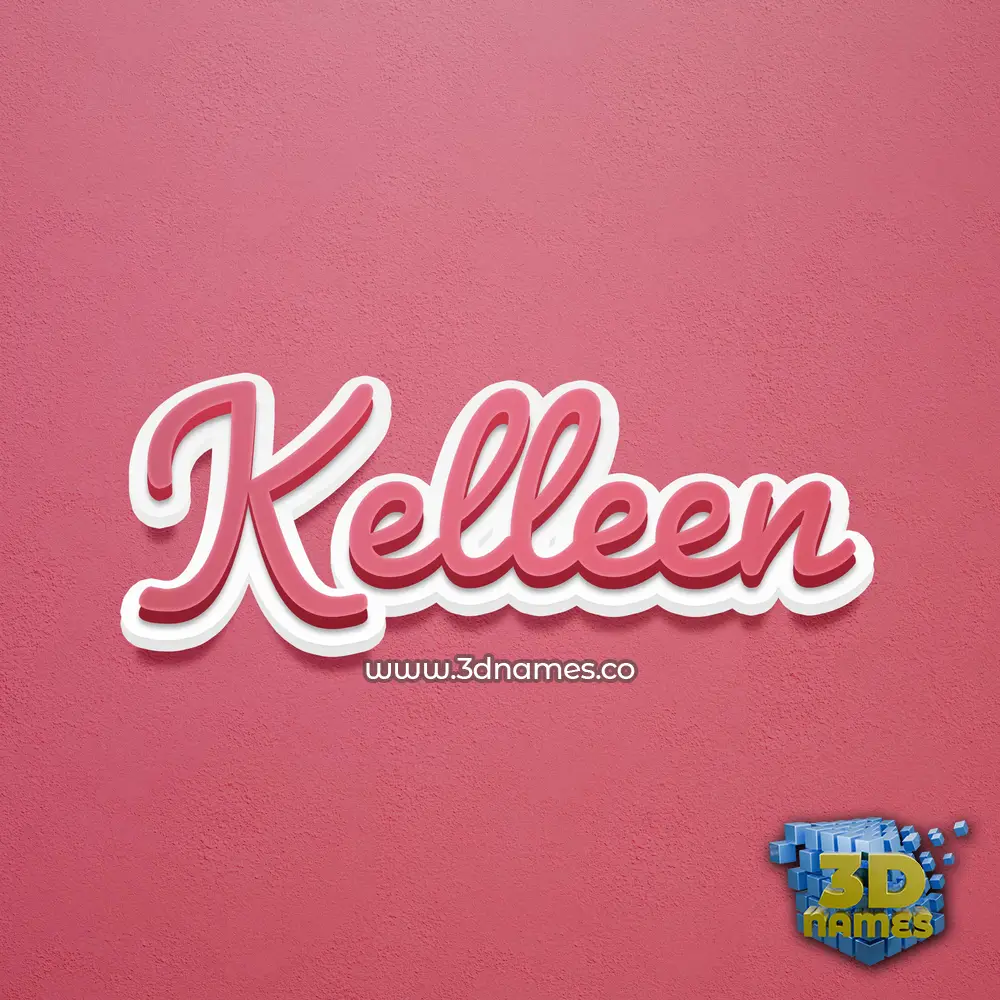 kelleen in Red Scribble style - 3D name wallpaper