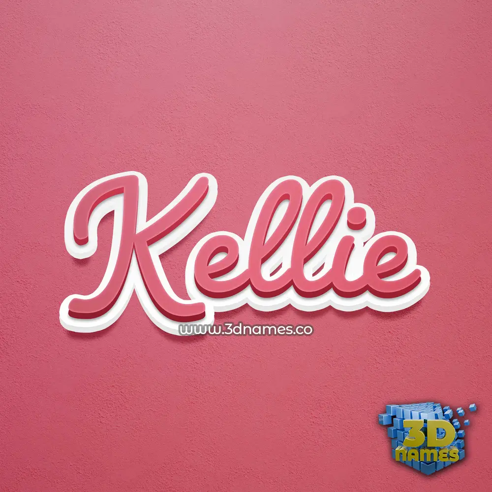 kellie in Red Scribble style - 3D name wallpaper