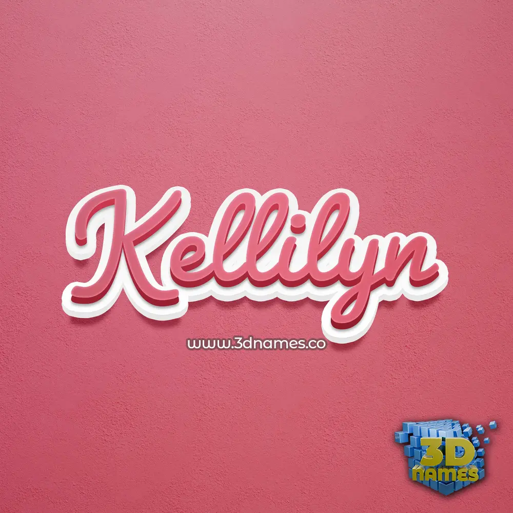 kellilyn in Red Scribble style - 3D name wallpaper