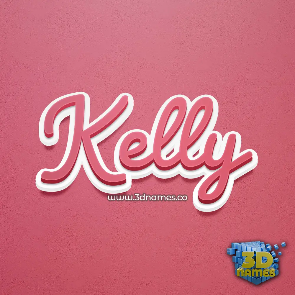 kelly in Red Scribble style - 3D name wallpaper