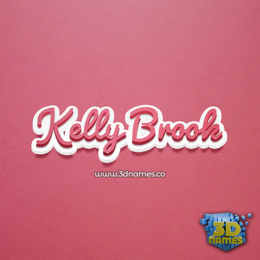 kelly brook in Red Scribble style - 3D name wallpaper