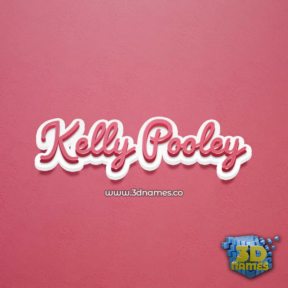 kelly pooley in Red Scribble style - 3D name wallpaper