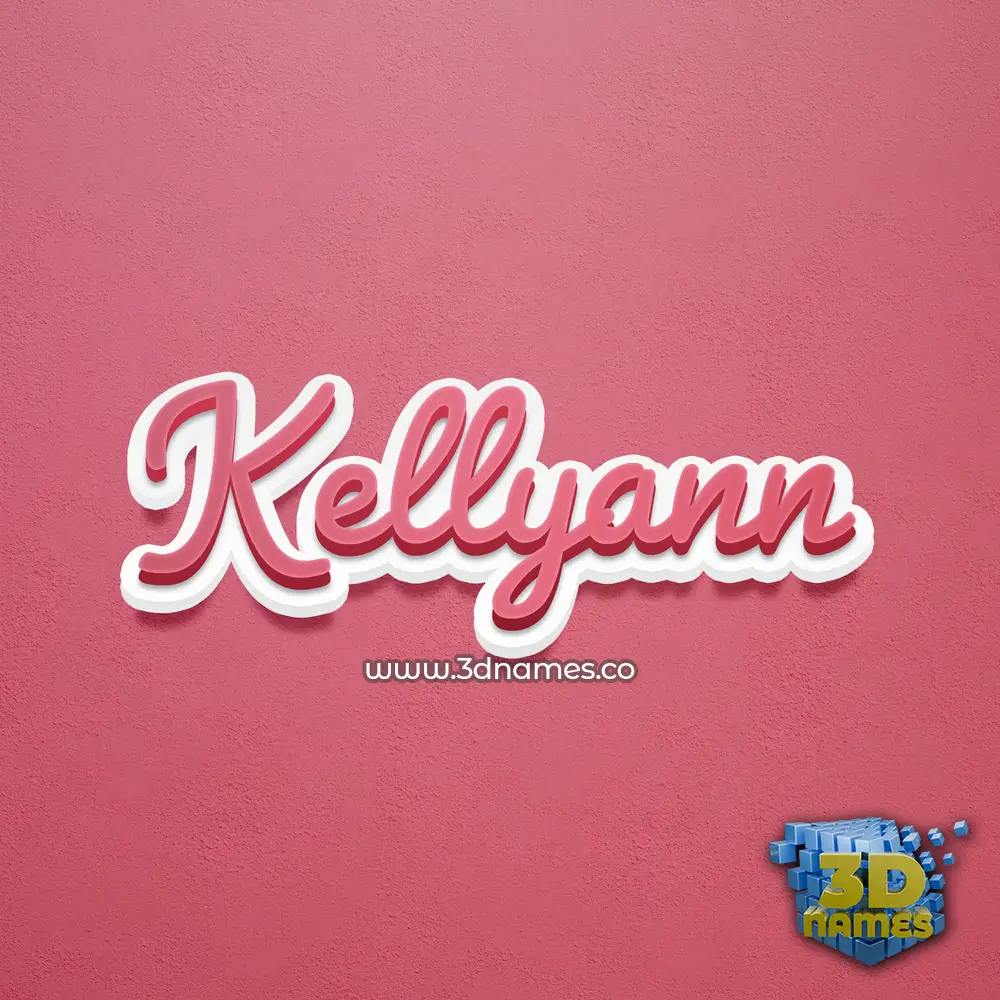 kellyann in Red Scribble style - 3D name wallpaper