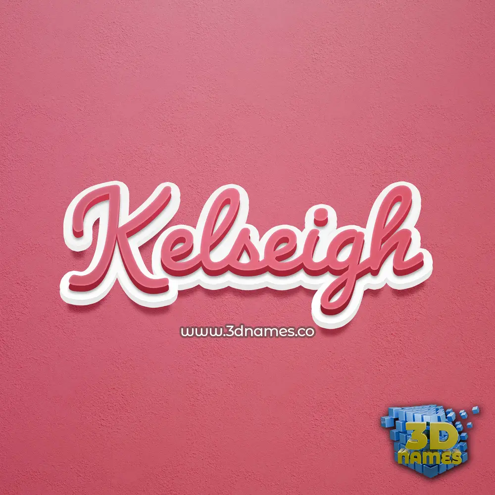 kelseigh in Red Scribble style - 3D name wallpaper
