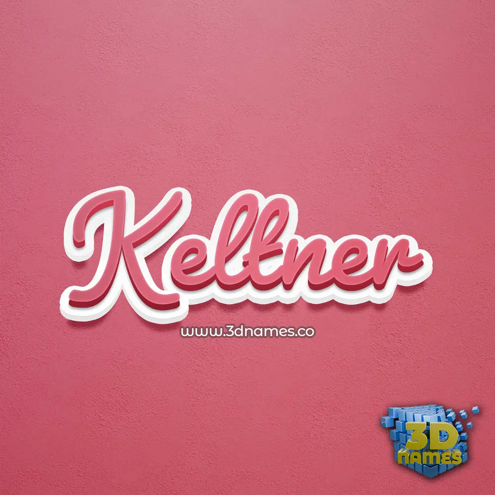 keltner in Red Scribble style - 3D name wallpaper