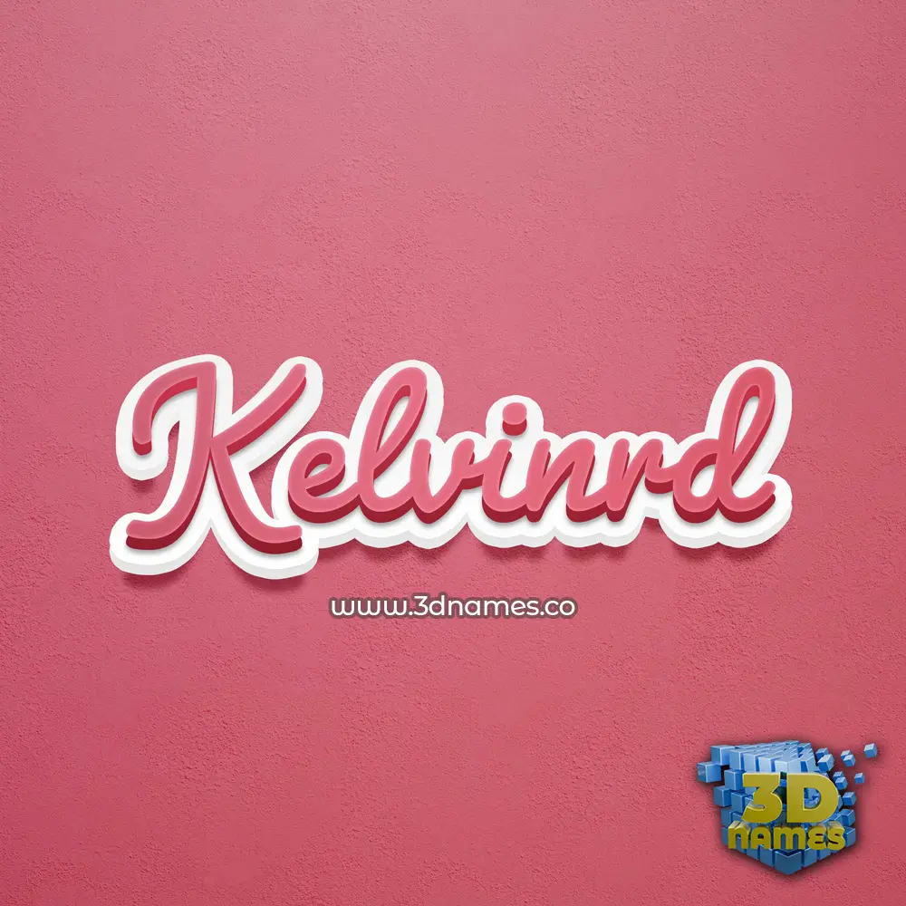 kelvinrd in Red Scribble style - 3D name wallpaper