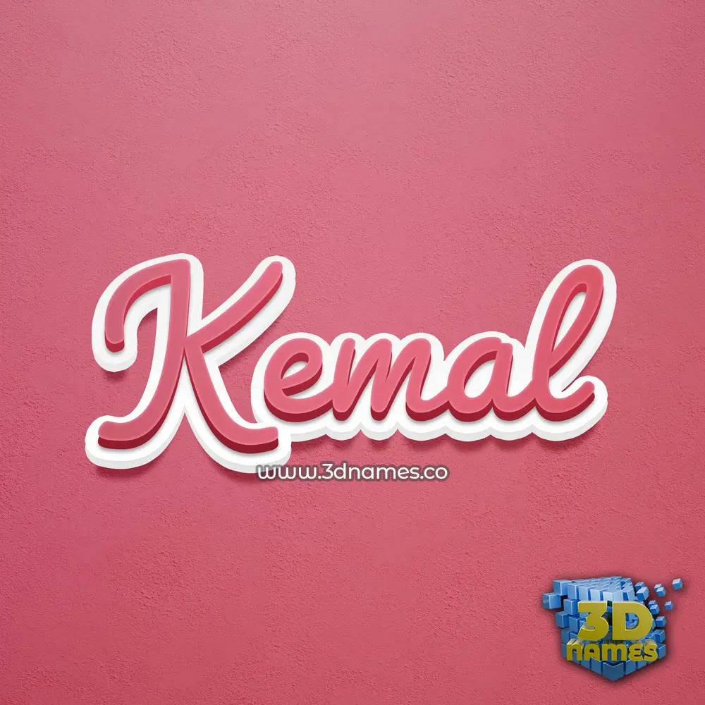 kemal in Red Scribble style - 3D name wallpaper