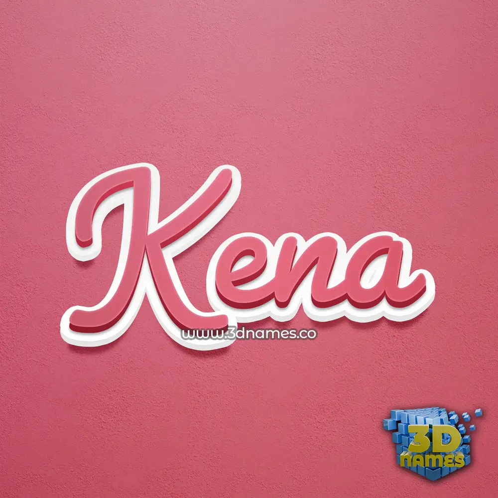 kena in Red Scribble style - 3D name wallpaper