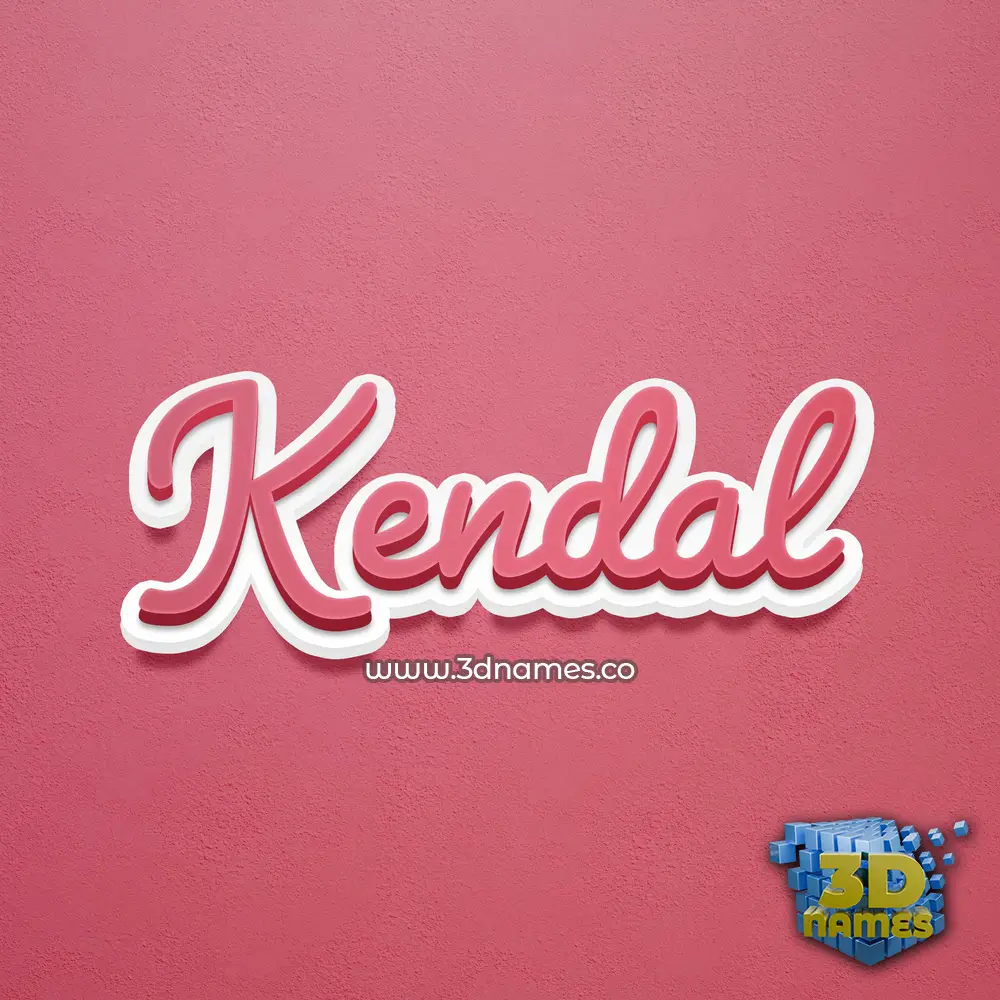 kendal in Red Scribble style - 3D name wallpaper