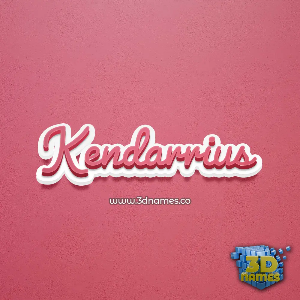 kendarrius in Red Scribble style - 3D name wallpaper