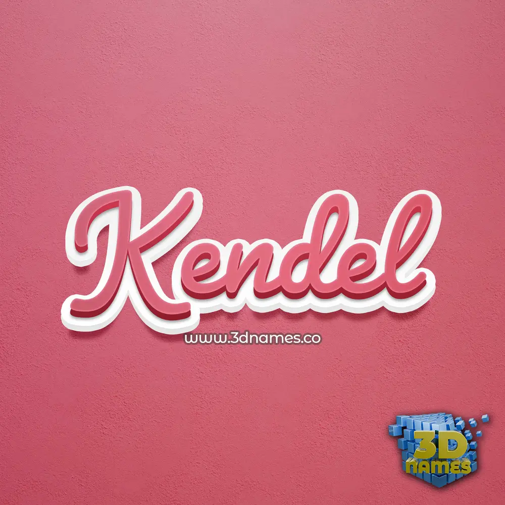 kendel in Red Scribble style - 3D name wallpaper