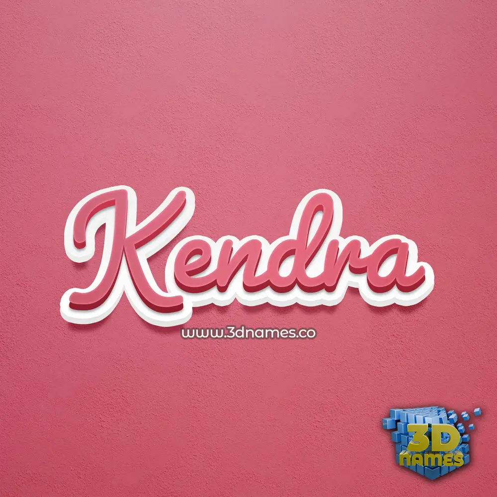 kendra in Red Scribble style - 3D name wallpaper