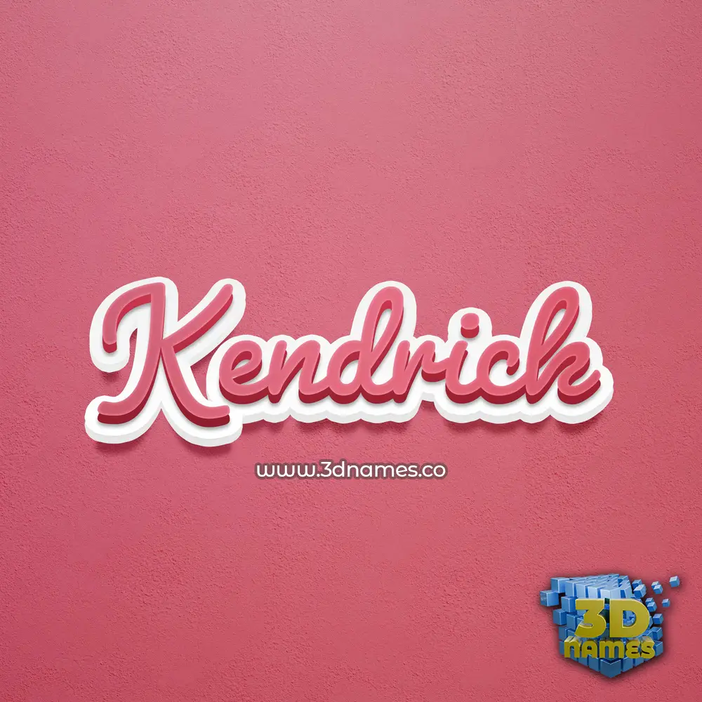 kendrick in Red Scribble style - 3D name wallpaper