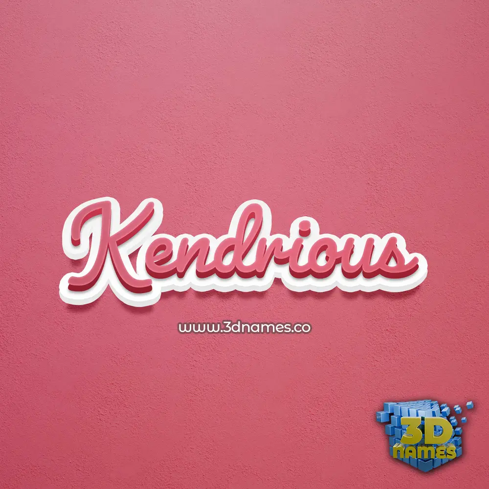 kendrious in Red Scribble style - 3D name wallpaper