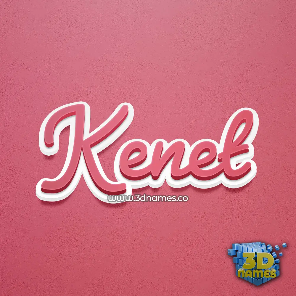 kenet in Red Scribble style - 3D name wallpaper