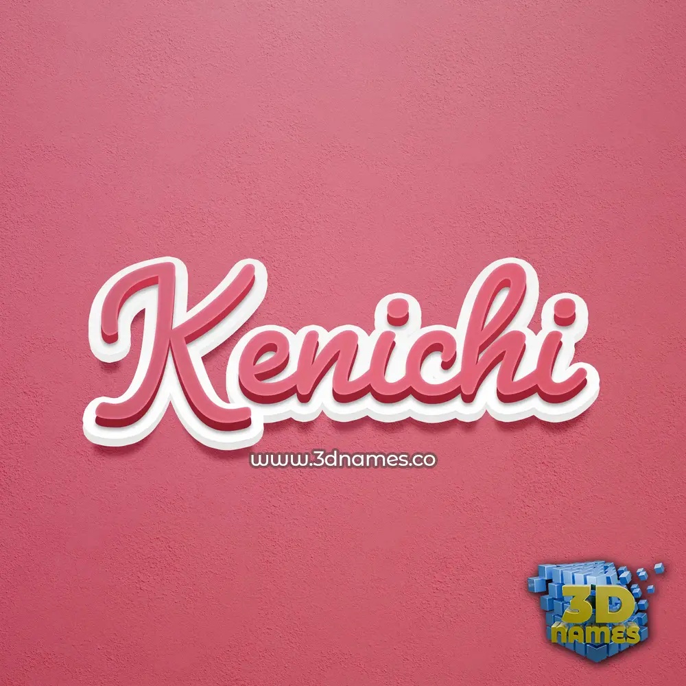 kenichi in Red Scribble style - 3D name wallpaper