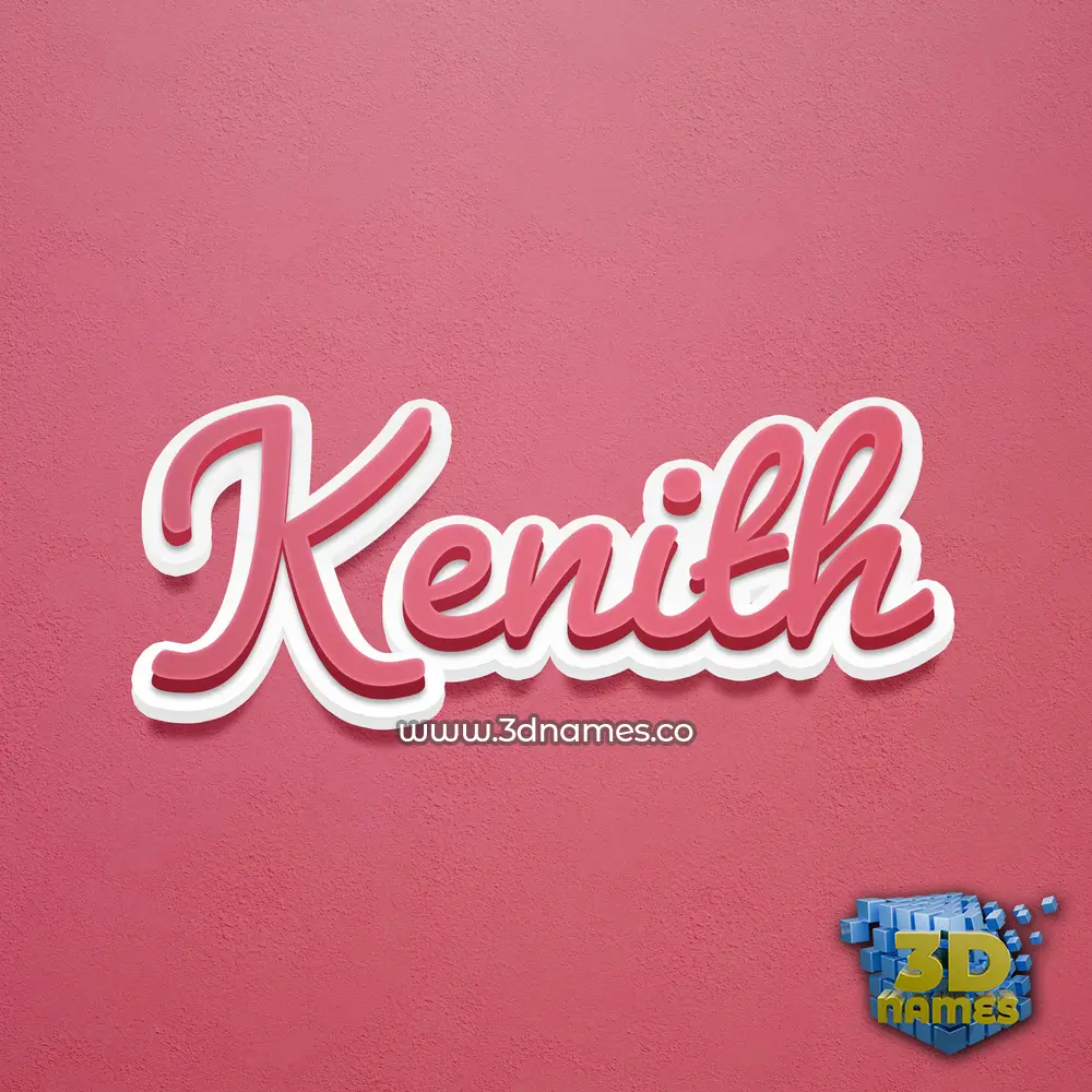 kenith in Red Scribble style - 3D name wallpaper
