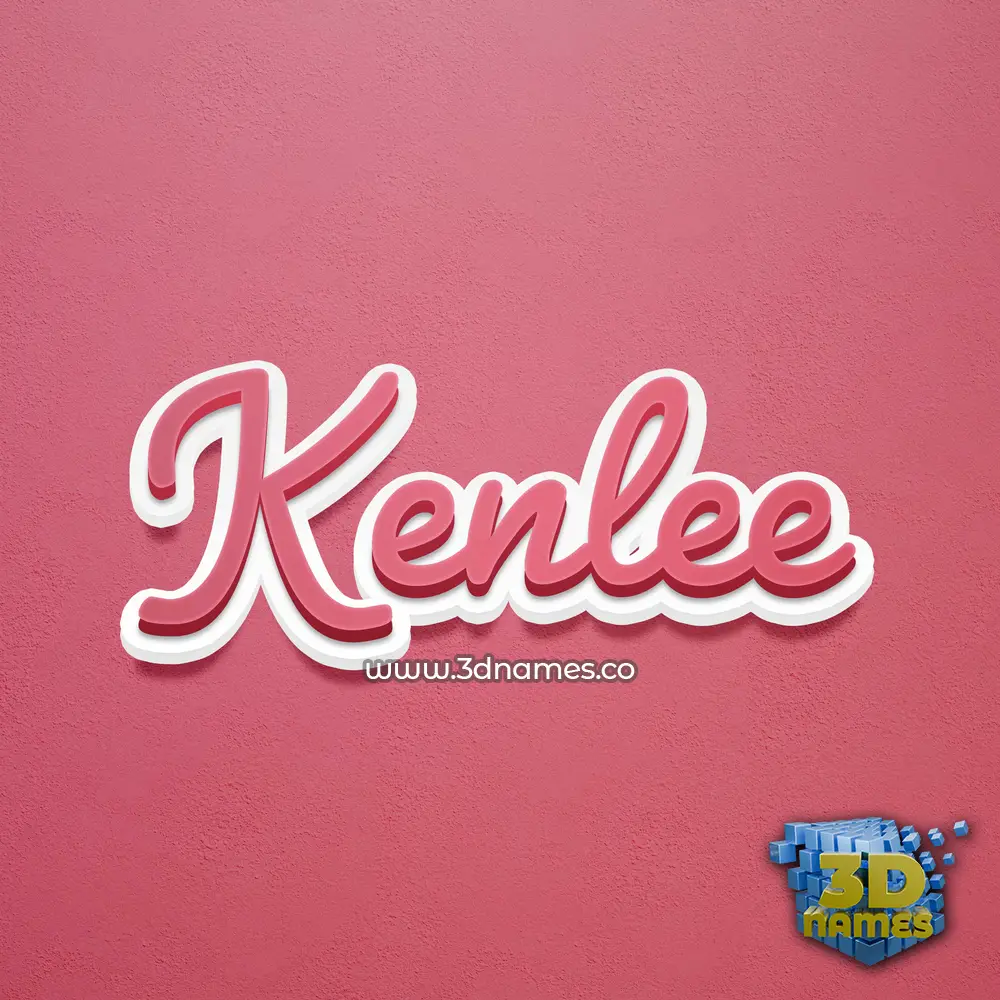 kenlee in Red Scribble style - 3D name wallpaper