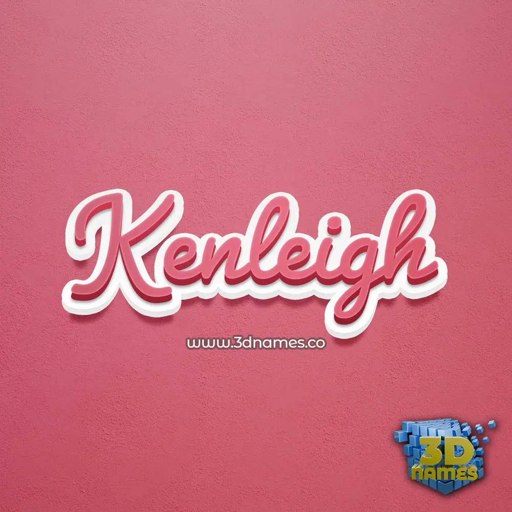 kenleigh in Red Scribble style - 3D name wallpaper