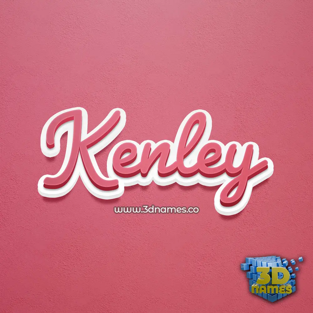 kenley in Red Scribble style - 3D name wallpaper
