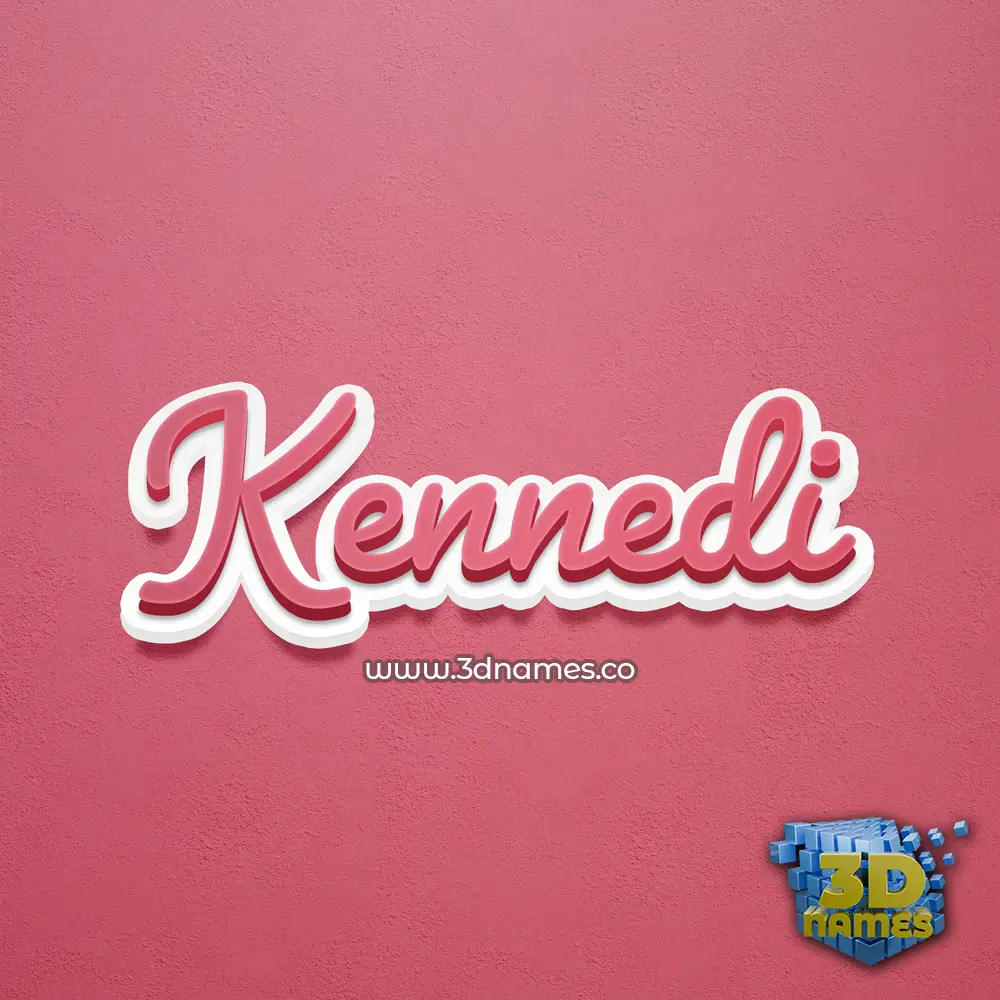 kennedi in Red Scribble style - 3D name wallpaper