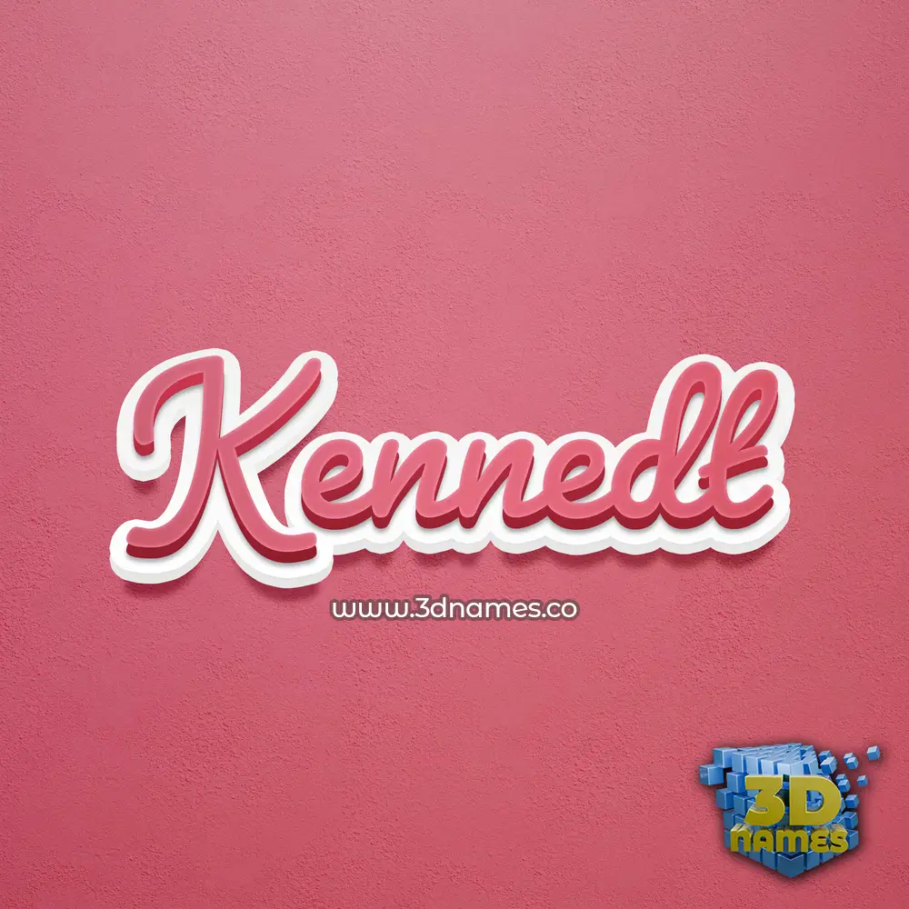 kennedt in Red Scribble style - 3D name wallpaper