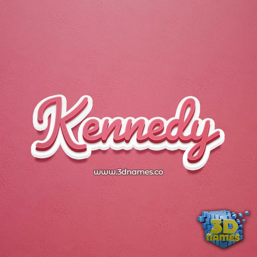 kennedy in Red Scribble style - 3D name wallpaper