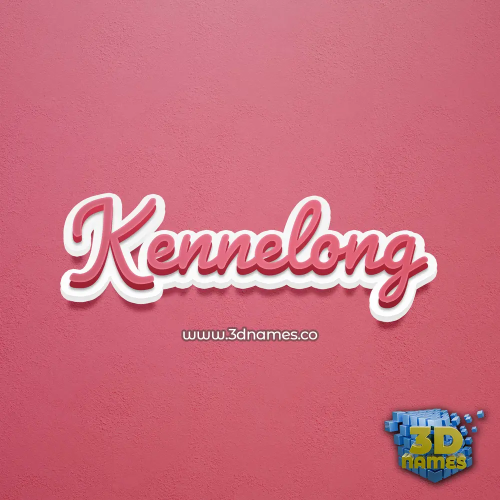 kennelong in Red Scribble style - 3D name wallpaper