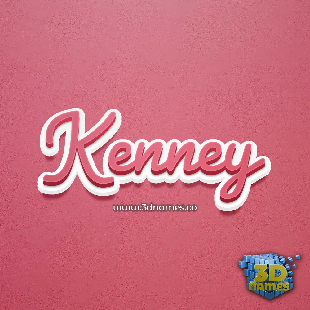 kenney in Red Scribble style - 3D name wallpaper