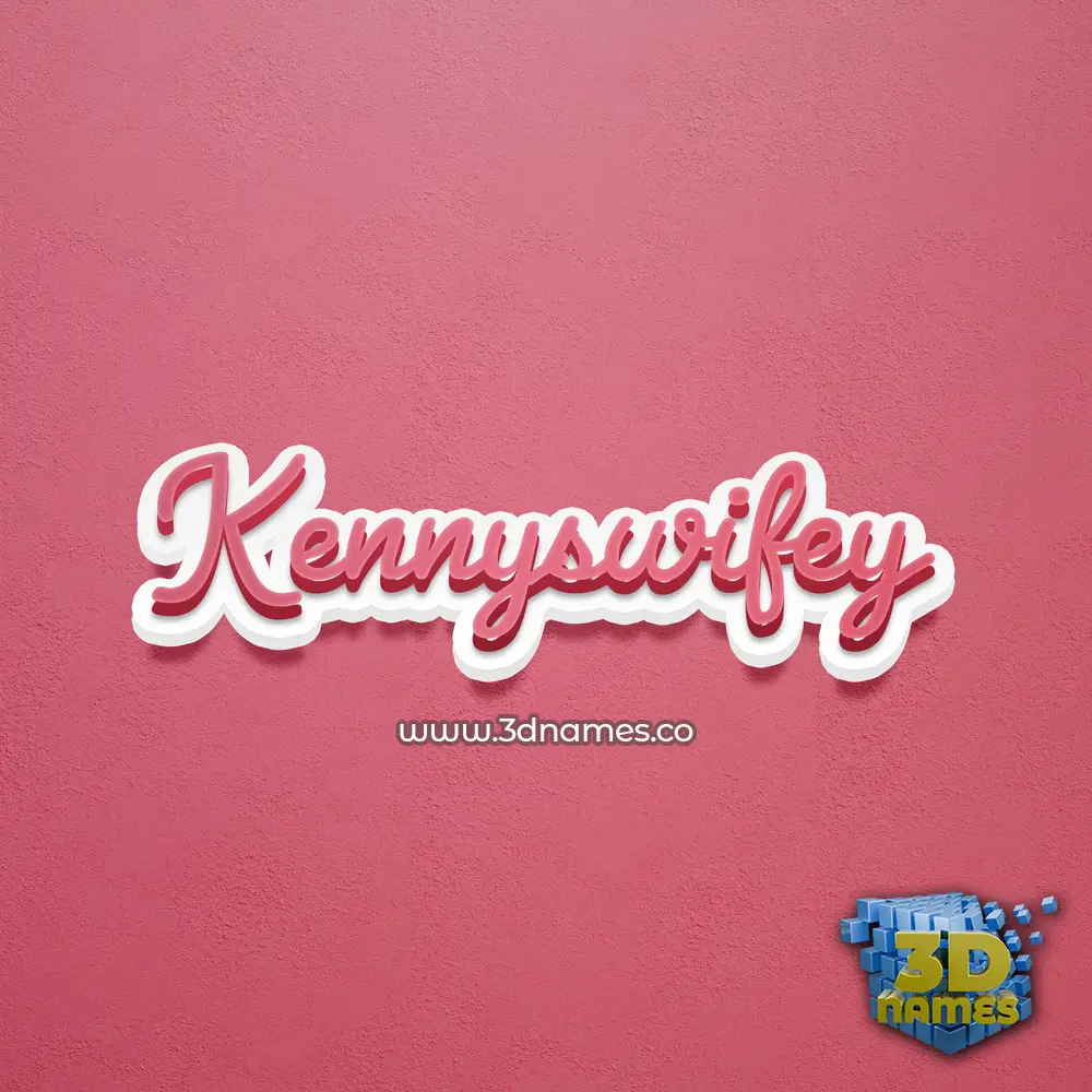 kennyswifey in Red Scribble style - 3D name wallpaper
