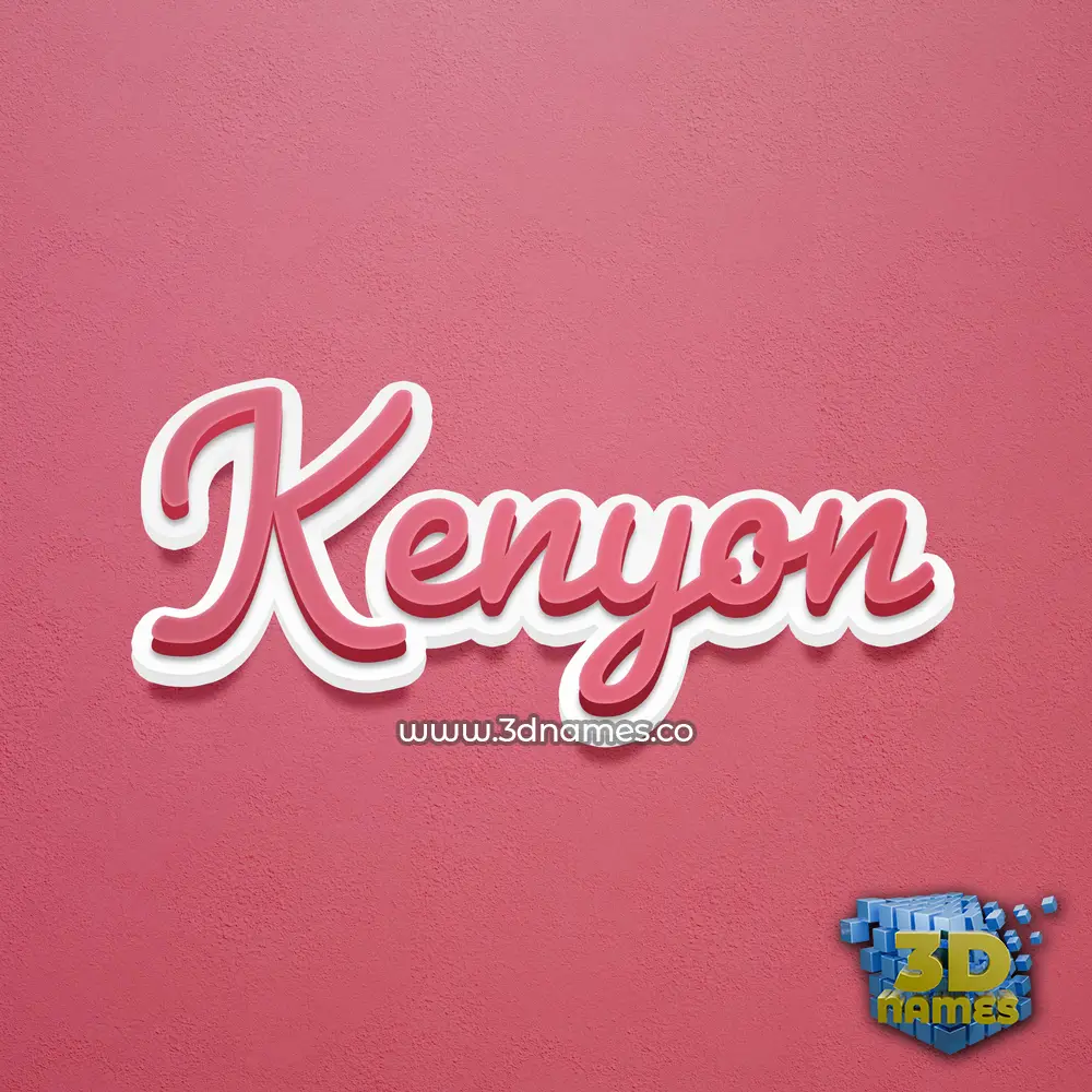 kenyon in Red Scribble style - 3D name wallpaper