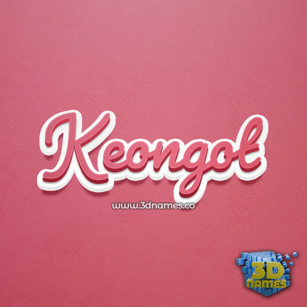 keongot in Red Scribble style - 3D name wallpaper