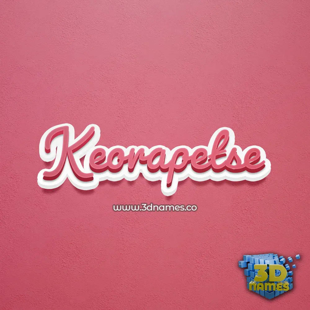 keorapetse in Red Scribble style - 3D name wallpaper