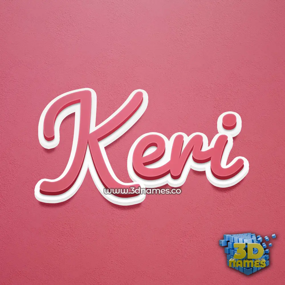 keri in Red Scribble style - 3D name wallpaper