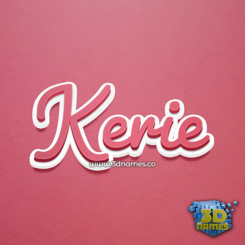 kerie in Red Scribble style - 3D name wallpaper