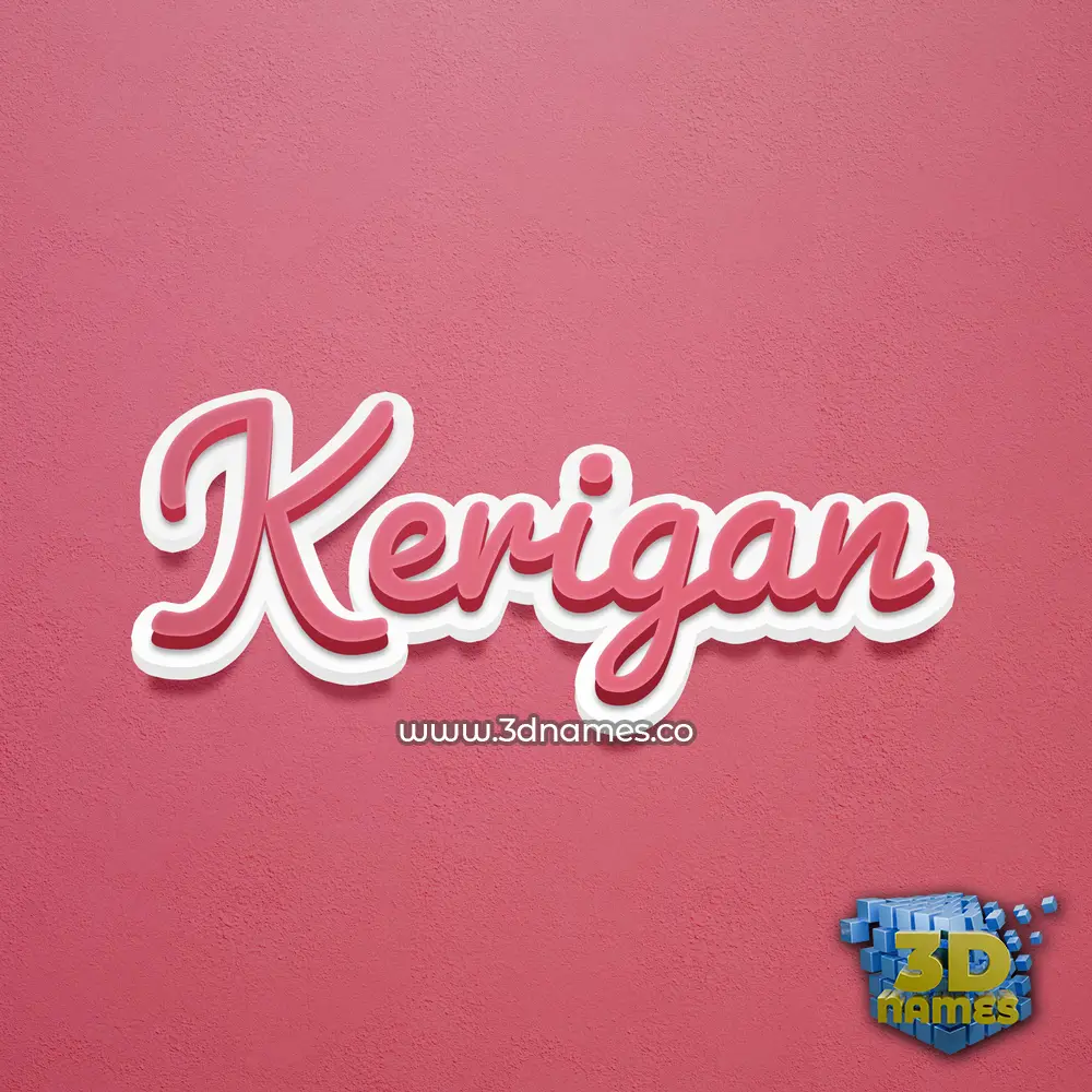 kerigan in Red Scribble style - 3D name wallpaper