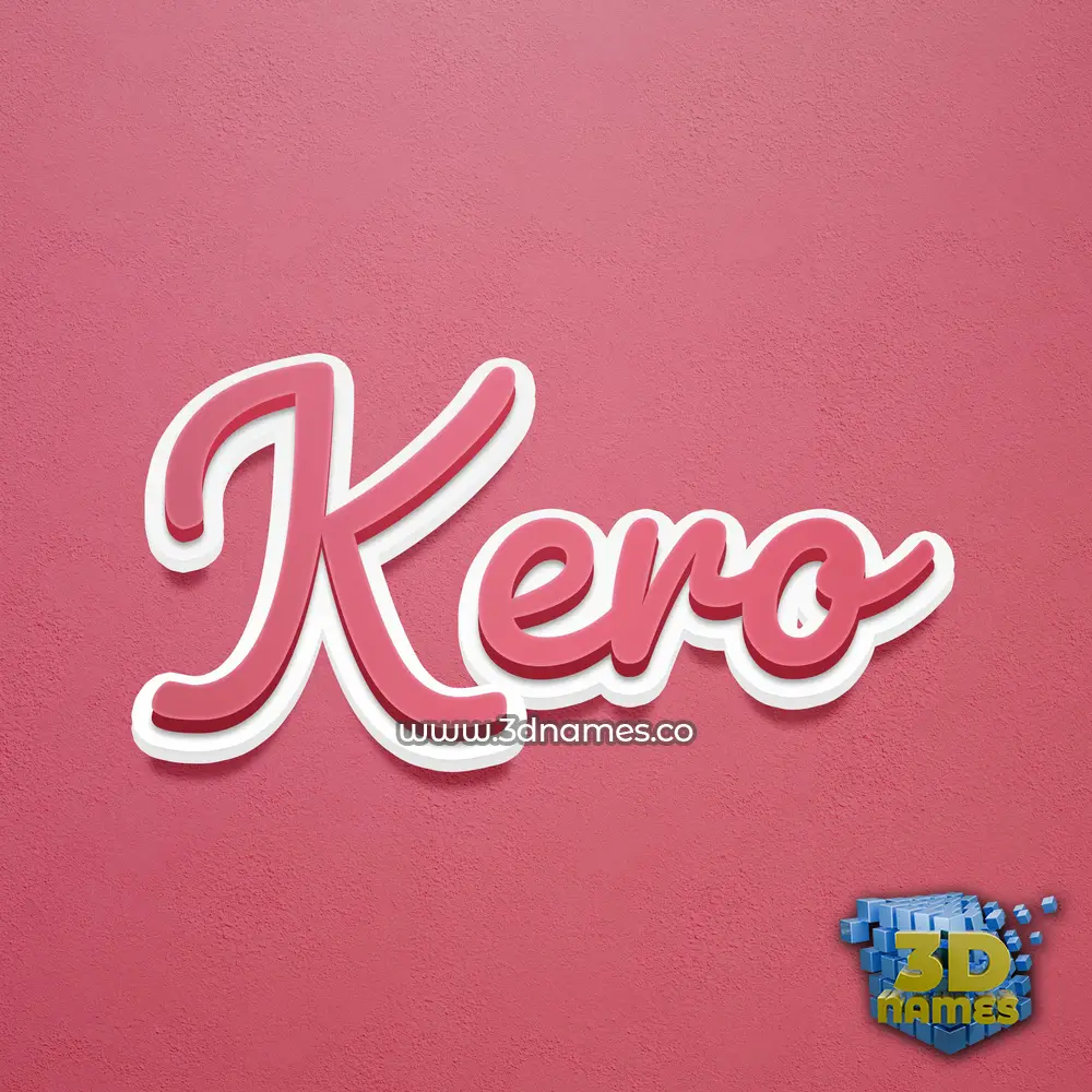 kero in Red Scribble style - 3D name wallpaper