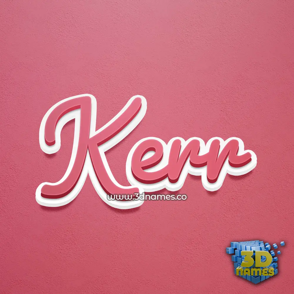 kerr in Red Scribble style - 3D name wallpaper