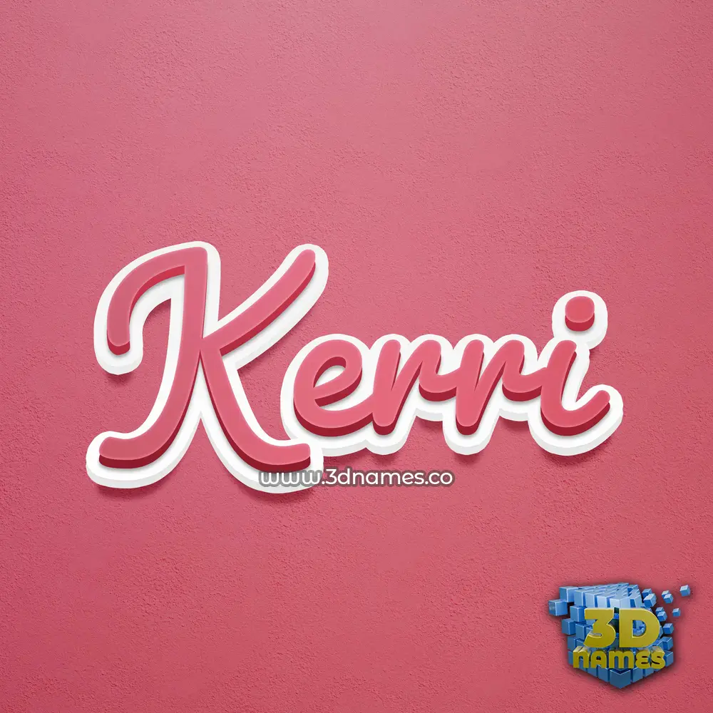 kerri in Red Scribble style - 3D name wallpaper