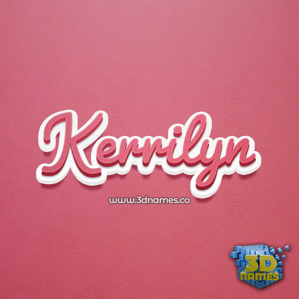 kerrilyn in Red Scribble style - 3D name wallpaper