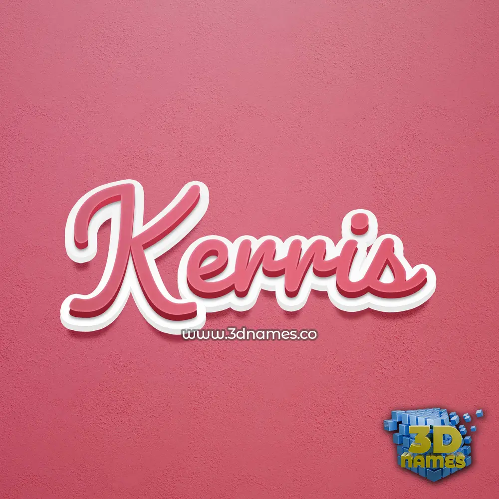 kerris in Red Scribble style - 3D name wallpaper