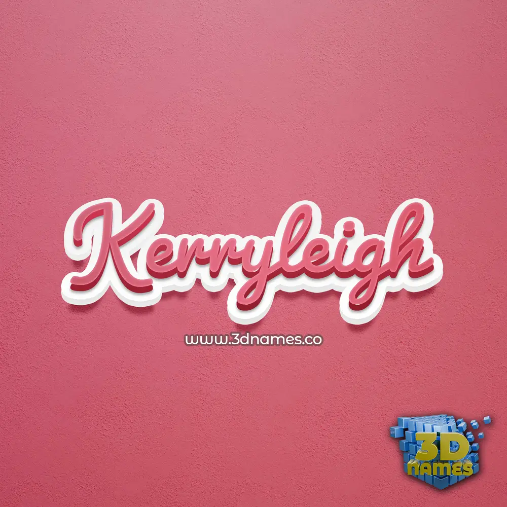 kerryleigh in Red Scribble style - 3D name wallpaper