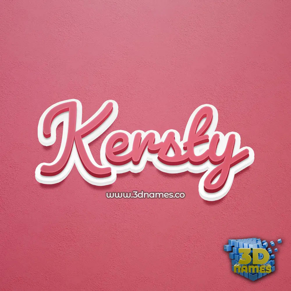 kersty in Red Scribble style - 3D name wallpaper