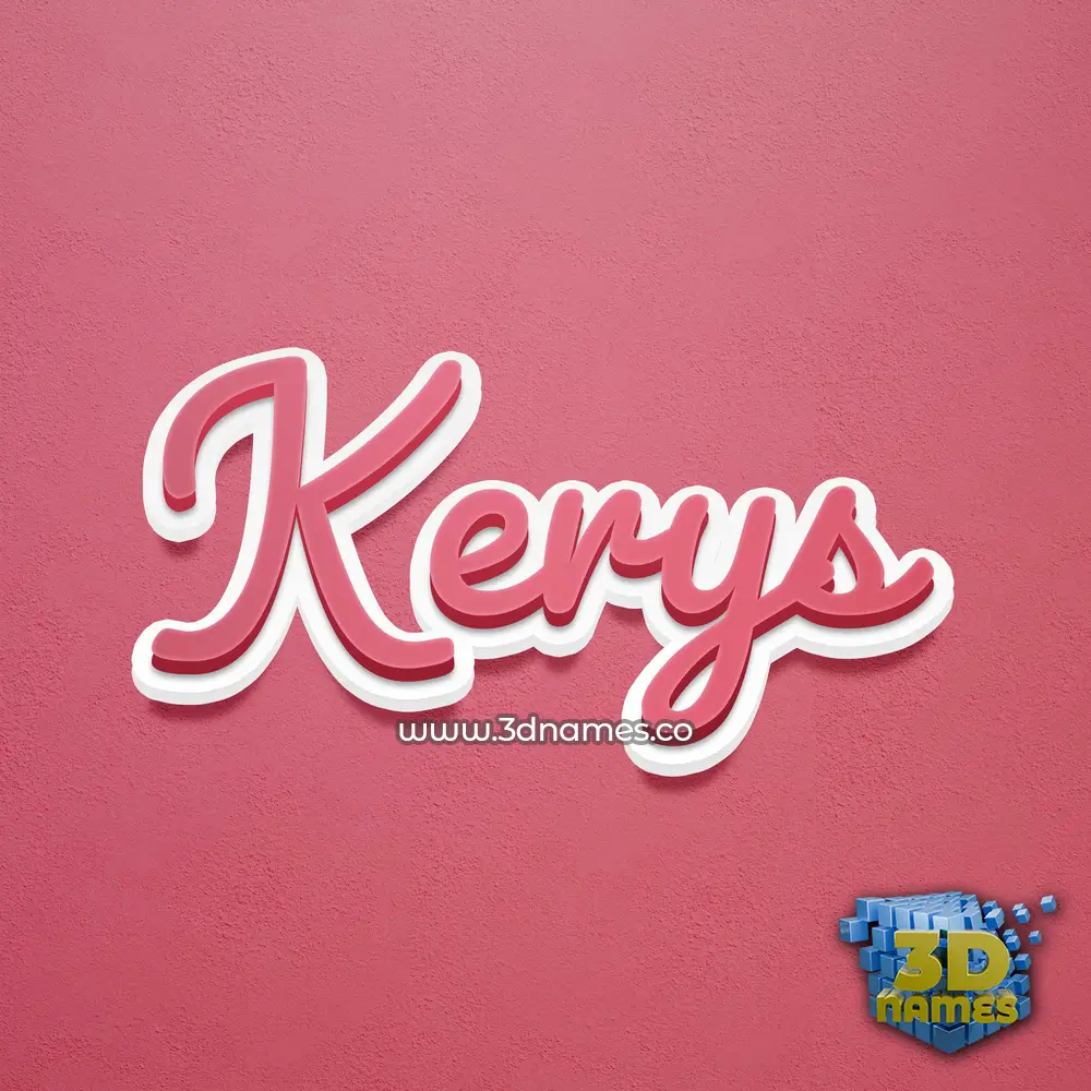 kerys in Red Scribble style - 3D name wallpaper