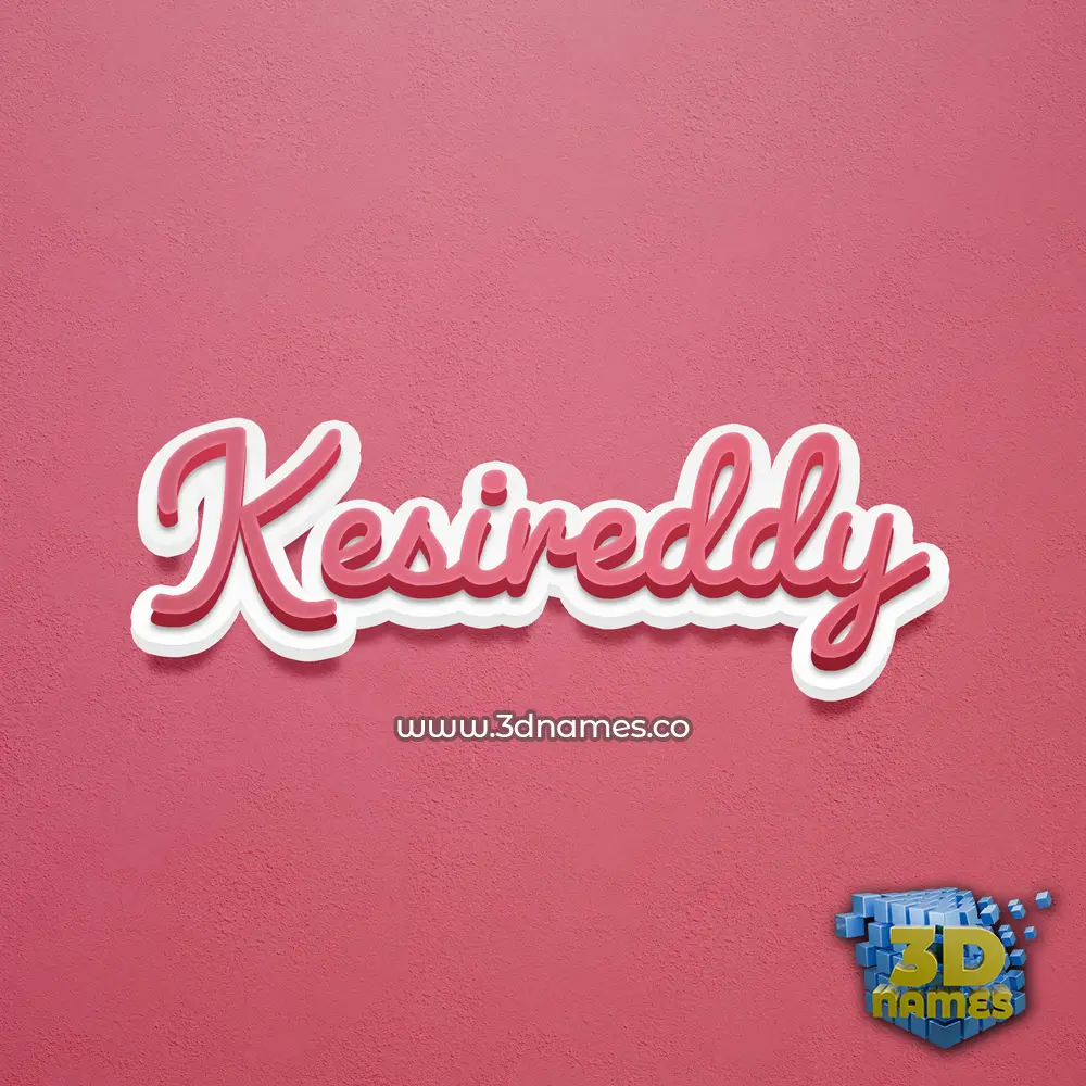 kesireddy in Red Scribble style - 3D name wallpaper